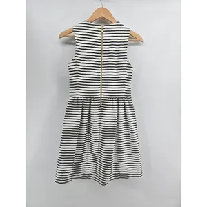 J.Crew Dress Womens XS C4098 White Black Striped Sleeveless EUC thumbnail 3