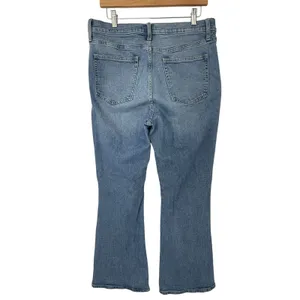 GAP 70s Flare Jeans Light Wash High Rise Stretch Denim 14/32R Casual Clean Girl thumbnail 4