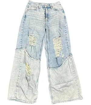 Forever 21 Baggy Distressed Denim Jeans 25 thumbnail 1