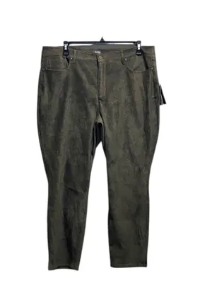 NYDJ Alina Faux Suede Pants Beige Size 18W NWT Neutral Minimalist Glam Fall Cute thumbnail 2