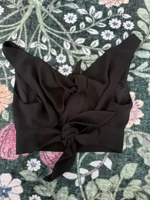 rag & bone Black Knot-back Crop Top thumbnail 2