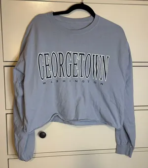 Brandy Melville Georgetown long sleeve cropped Shirt thumbnail 1