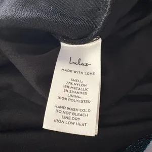 Lulus Forever Your Girl‎ Bodycon Mini Dress Dark Teal Metallic Hoco Size Medium thumbnail 6