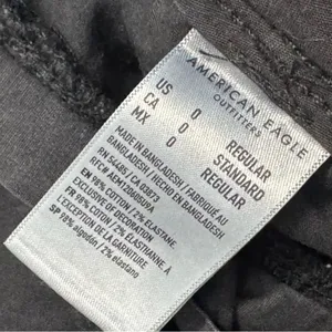American Eagle Black Baggy Jogger Pants Jeans Women’s 0 thumbnail 4