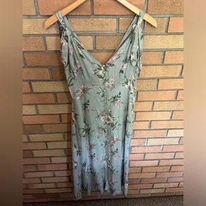 Rebecca Taylor Sleeveless Lita Tie Slip Dress Mint Floral Silk Cottage Size 2 thumbnail 4