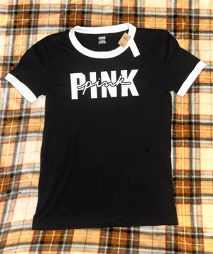 Victorias Secret PINK Classic Black T thumbnail 1
