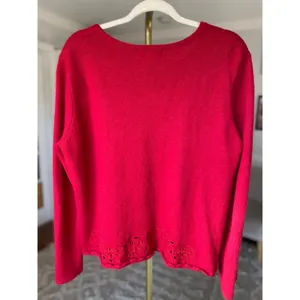 Vintage Angora Rabbit‎ Hair Cardigan Red Embroidered Max & Lily Cottagecore Boho thumbnail 3