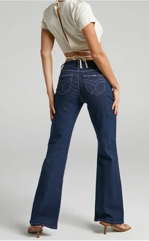 Rollas Dallas Low Bootcut Slim Boot Womens Size 25 Blue thumbnail 2