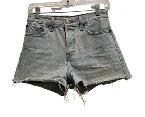 Levi's Denim‎ Wedgie Shorts Size 25 Light Wash Button Fly Jorts thumbnail 1