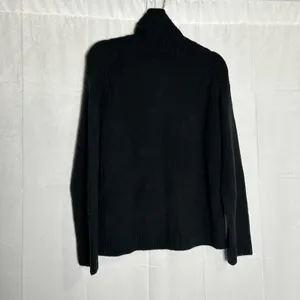 J.Crew Black Turtleneck Sweater in Supersoft Yarn Wool Alpaca Blend Size Small‎ thumbnail 2