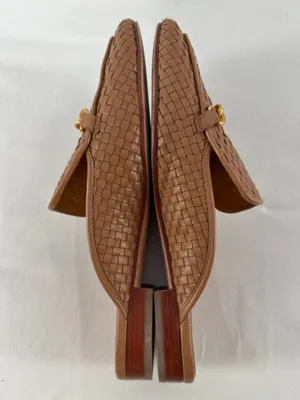Tory Burch‎ Benton Woven Mules in Moose Brown Size 10 thumbnail 9