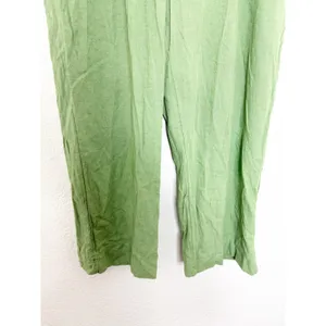 Abercrombie & Fitch Sloane Co-ord Linen Blend Wide Leg Trouser Size 12/31 Green thumbnail 10