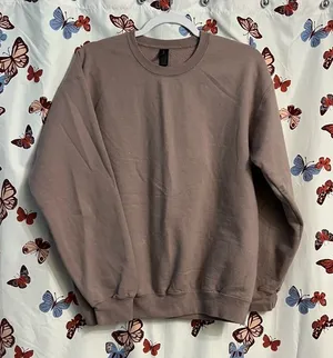 Gildan Unisex purple/grey/brown crew neck sweater thumbnail 1