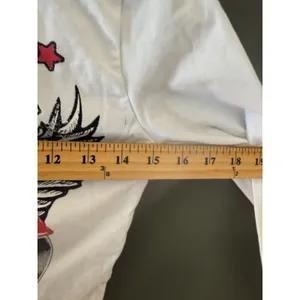 JNK American Speedway Motorcycle Lace Up Crop Top White Long Sleeve S Biker‎ thumbnail 5