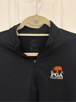 NIKE 2021 PGA Women’s Lightweight Athletic Quarter Zip in Black thumbnail 2