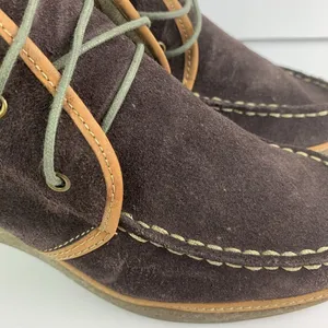 Olukai Womens Wedge Booties Boots Brown‎ Suede Leather Size 8.5 thumbnail 2