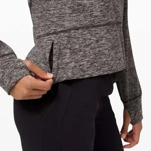Lululemon Ready to Rulu Fleece Pullover heathered black thumbnail 3