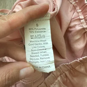 Lace Trim Satin Sleepwear Set in Pink and Black - Size Small thumbnail 3