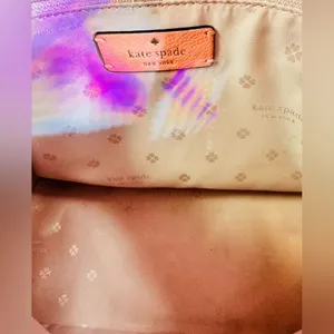 kate spade Coral Pink Leather Dome Tote thumbnail 4