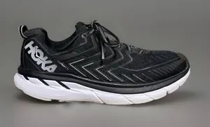 Hoka One One Clifton 4 Women's Black & White Running Shoes Size 9.5B thumbnail 1