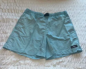 Light Teal Women’s Athletic Shorts with Adjustable Buckle Waist thumbnail 1
