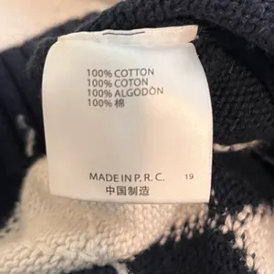 Brandy Melville Argyle V Neck Sweater Cardigan Blue White OS Cropped Preppy thumbnail 4