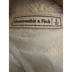 Abercrombie & Fitch Babydoll Top White Lace Flowy Y2K Halter Keyhole Front Small thumbnail 5