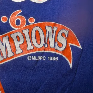 VTG 1986 New York Mets World Champions T Shirt Retro MLB Womens‎ M Single Stitch thumbnail 3