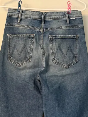 Mother the Hustler Roller ankle jean size 26 wide leg high on the hog wash thumbnail 7