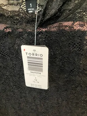 Torrid Black Lace Long-Sleeve Top - mock neck thumbnail 8