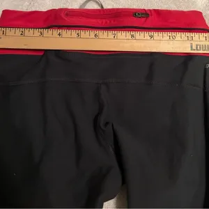 Nike Dri-FIT Cropped Capri Leggings Black Pink Reflective Running Yoga Size S thumbnail 2