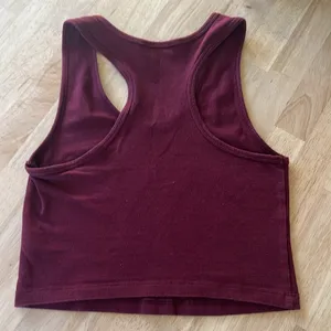 Zenana womens cropped tank top maroon burgundy cotton spandex L large thumbnail 3
