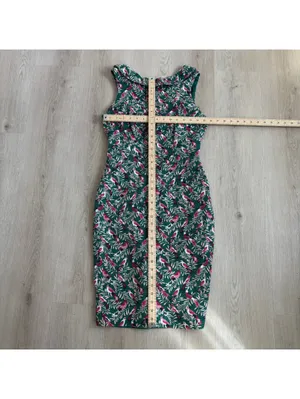 Boden EUC Women's Martha Seam Detail Dress Green Bird Print Size 6R thumbnail 11