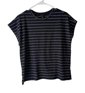 Banana Republic Striped TShirt Size Small Navy White Casual Short Sleeve‎ Top thumbnail 1