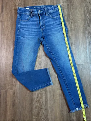 American Eagle Outfitters Women's Mid-Rise Straight Blue Jeans thumbnail 5