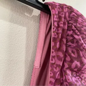Oh Polly Purple Leopard Print Mesh Ruched Bodycon‎ Dress Size 2 thumbnail 8