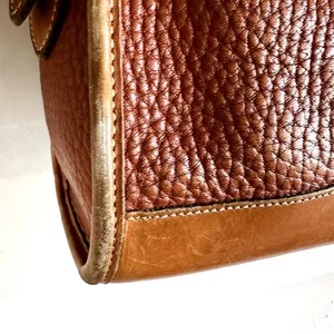 Vintage Dooney & Bourke Crossbody Satchel Bag Adjustable Zip Closure Brown thumbnail 8