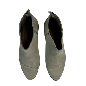TOMS Women's Rylie Ankle Bootie Taupe Gray Natural Suede Size 8‎ Round Toe Zip thumbnail 10
