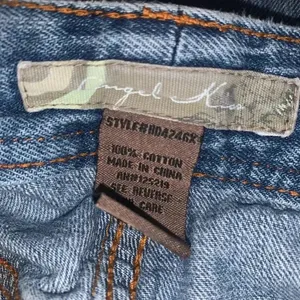 Angel kiss splattered Y2k cropped denim thumbnail 2