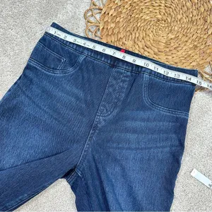 Spanx Ankle Jean-Ish Leggings Jeggings High-Rise Twilight Rinse Blue Size L thumbnail 14