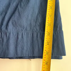 Anthropologie Maeve The Collette wide leg pants Linen blend crop navy blue 33 thumbnail 7