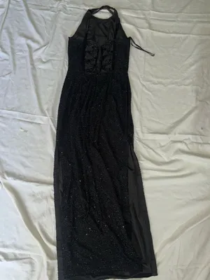 Black Beaded Evening Gown Formal Dress Size Small NWT retails $278 thumbnail 5