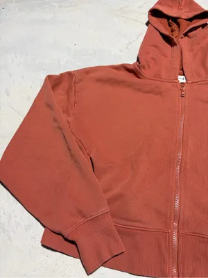 Pact Rust Zip-Up Hooded Sweatshirt medium thumbnail 3