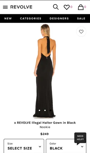 Revolve Formal Dress Black Nookie Prom Gown thumbnail 2
