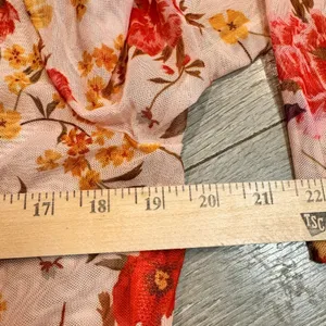 Womens Floral Print Kimono Cardigan Coverup Sheer Open Front‎ Duster Medium thumbnail 5