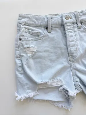 Old Navy High Rise O.G Straight Distressed Cut Off Jean Shorts Size 0 thumbnail 2