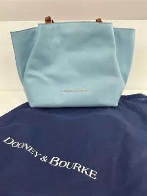 Dooney & Bourke City Large Barlow in Ice Blue and British Tan Leather thumbnail 2