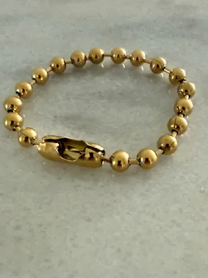Plunder Gold Beaded Ball Link Bracelet - Women's Fashion Jewelry New Size 8 thumbnail 2