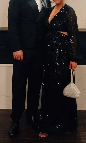 Full sequin asos gown maxi long sleeved thumbnail 2