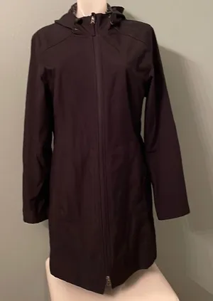 Free country black hooded raincoat thumbnail 1